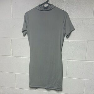 Naked Wardrobe Gray Short Sleeve Bodycon Mini Dress sz L
